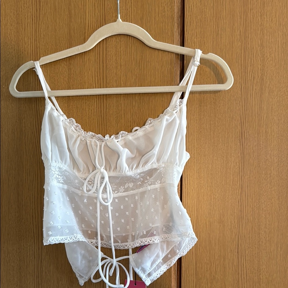 White Lace Camisole Top